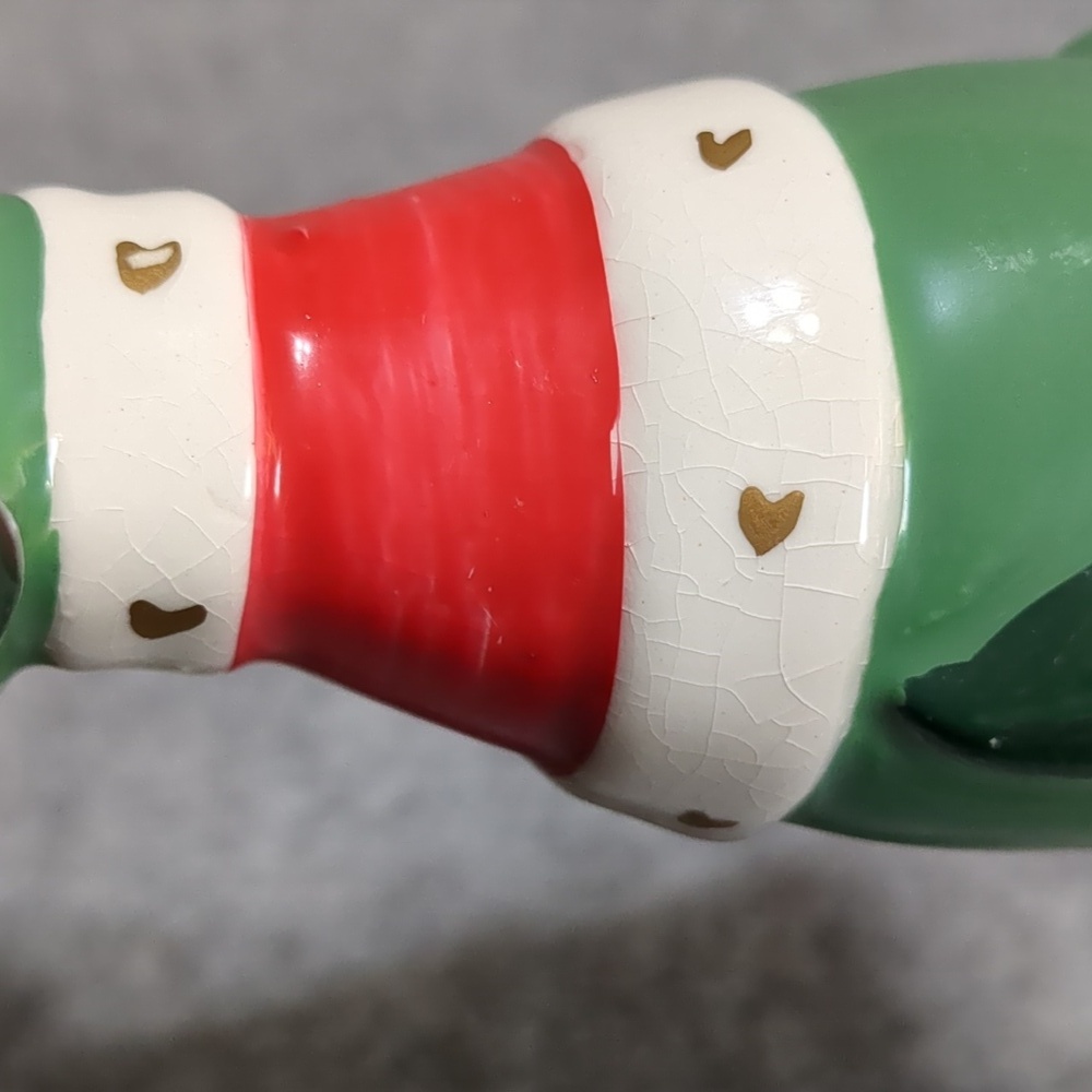 Commodore Japan Christmas Puppy Dog Hound Salt and Pepper Shakers Santa Hat - Picture 8 of 8